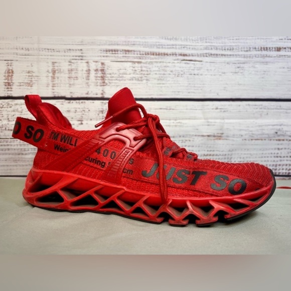 Just SO SO Red EU 40 US 9.5 Athletic Mesh Blade Running Shoes‎ - Picture 1 of 6